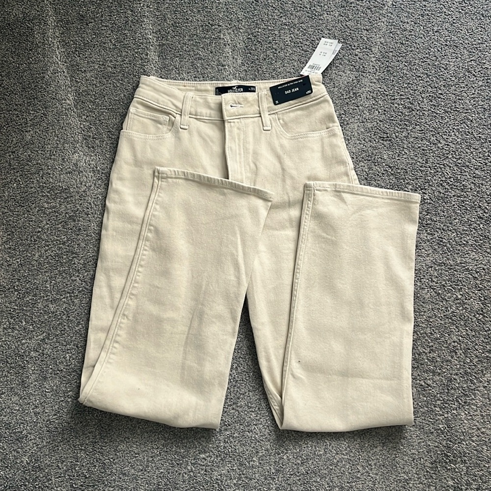 Brand New Beige Dad Jeans